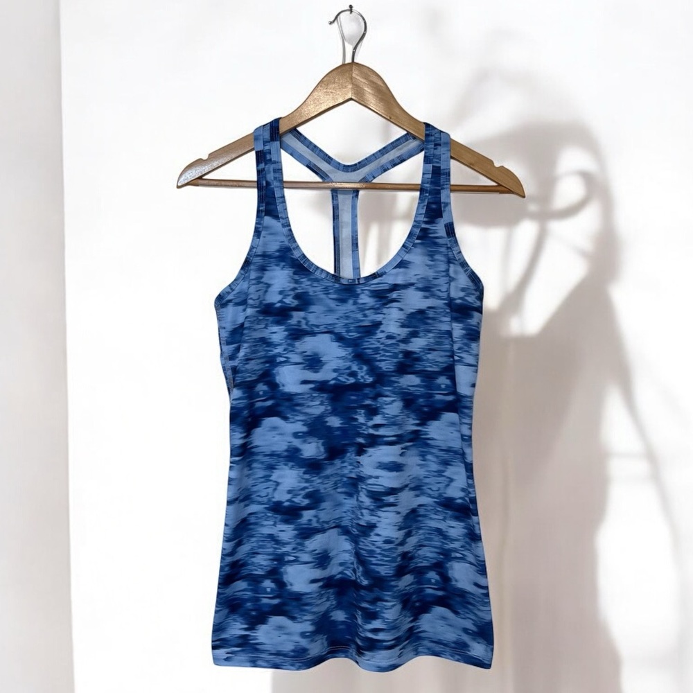 North Face Tie-Dye Racer Back Blue/White Size Medium
